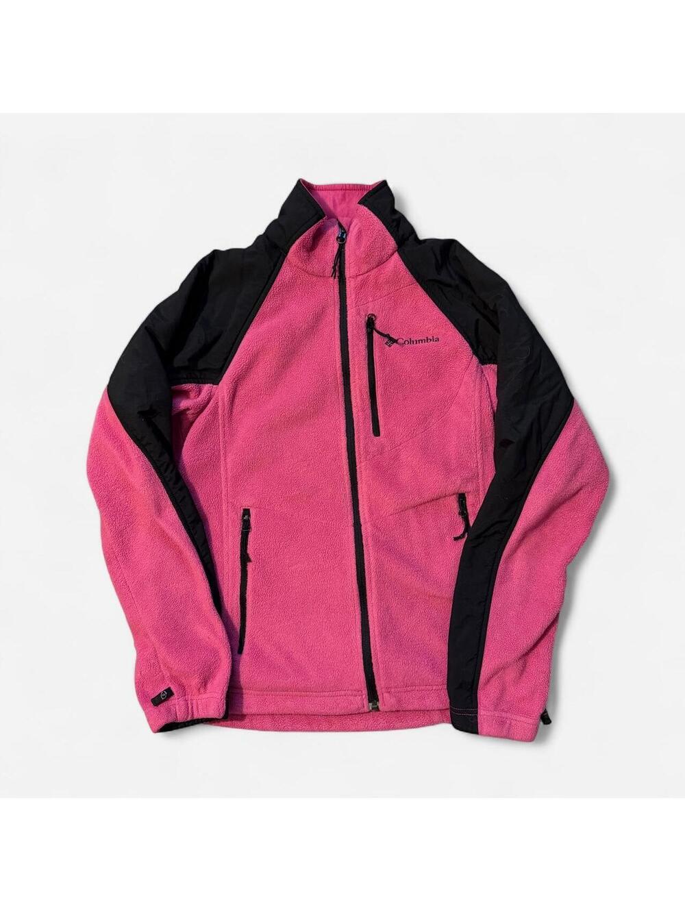 Columbia Sportswear pink & black fleece jacket in a S
